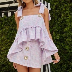 Tweed Skirt and Top Coord Set